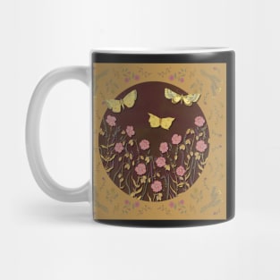 Butterflies & Blooms - Gold Mug